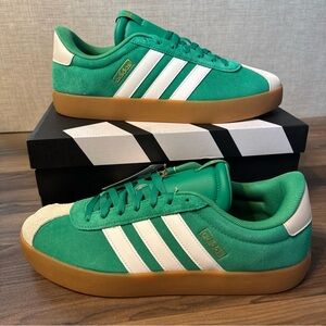 Men’s Size 11.5 Adidas VL Court 3.0 Green- Gum Bottoms